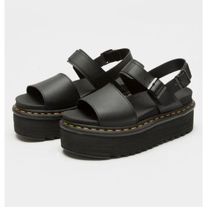 DR. MARTENS Voss Quad Leather Strap Womens Platform Sandals